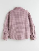 LC WAIKIKI Памучна карирана риза Бял/Бордо