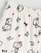 LC WAIKIKI Памучна къса пижама Hello Kitty Бял/Праскова