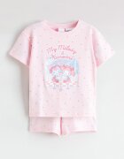 LC WAIKIKI Памучна пижама My Melody & Kuromi Бял/Ледено синьо/Бледо розово