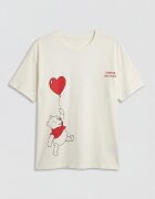 LC WAIKIKI Памучна пижама с принт на Winnie The Pooh Червен/Слонова кост
