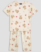 LC WAIKIKI Памучна пижама с принт Teddy Bears Червен/Светлокафяв/Праскова