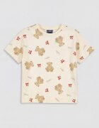 LC WAIKIKI Памучна пижама с принт Teddy Bears Червен/Светлокафяв/Праскова