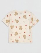 LC WAIKIKI Памучна пижама с принт Teddy Bears Червен/Светлокафяв/Праскова