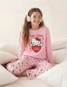 LC WAIKIKI Памучна пижама с шарка на Hello Kitty Светлорозов