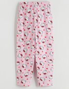 LC WAIKIKI Памучна пижама с шарка на Hello Kitty Светлорозов