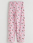 LC WAIKIKI Памучна пижама с шарка на Hello Kitty Светлорозов