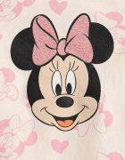 LC WAIKIKI Памучна тениска Minnie Mouse и шорти Розово/Светло бежово