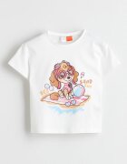 LC WAIKIKI Памучна тениска Paw Patrol Бял/Пастелносин/Карамел