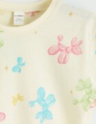LC WAIKIKI Памучна тениска с графика - 2 броя Слонова кост