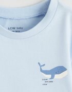 LC WAIKIKI Памучно худи тениска и панталон - 3 части Светлосин/Крем