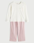 LC WAIKIKI Пижама на райе Червен/Бял