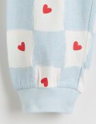 LC WAIKIKI Пижама с дълги ръкави и графика Бял/Пастелносин