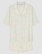 LC WAIKIKI Пижама с къси ръкави Бледожълт