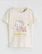 LC WAIKIKI Пижама с къси ръкави и шарка на Hello Kitt Бледожълт/Бледо розово