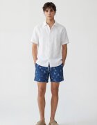 LC WAIKIKI Плувни шорти с принт Бял/Тъмносин