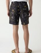 LC WAIKIKI Плувни шорти с принт Бял/Жълт/Антрацитно сиво