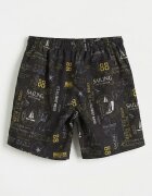 LC WAIKIKI Плувни шорти с принт Бял/Жълт/Антрацитно сиво