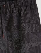 LC WAIKIKI Плувни шрти с надпис Черен/Сив