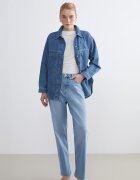 LC WAIKIKI Прави дънки с висока талия Светлосин