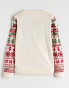 LC WAIKIKI Пуловер с десен Christmas Червен/Зелен/Крем