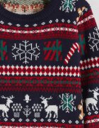 LC WAIKIKI Пуловер с овално деколте и десен Christmas Червен/Бял/Тъмносин