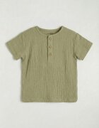 LC WAIKIKI Релефна тениска и къс панталон - 2 части Sage Green