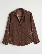 LC WAIKIKI Риза на точки Бял/Кафяв