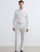 LC WAIKIKI Риза Oxford от памук и лен Мръснобял