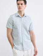 LC WAIKIKI Риза с къси ръкави и джоб Зелен