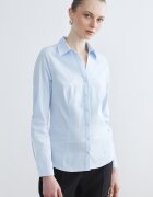 LC WAIKIKI Риза с класическа яка Ледено синьо