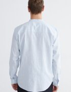 LC WAIKIKI Риза с лен с ниска яка Пастелносин