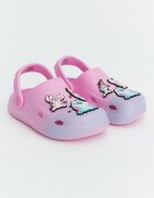 LC WAIKIKI Сабо с принт на Stitch Пастелносин/Черен/Пастелнорозов