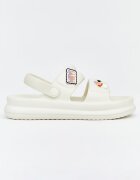 LC WAIKIKI Сандали с гола пета и апликации Бял