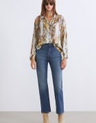 LC WAIKIKI Скъсени дънки стил Mom Fit Светлосин