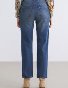 LC WAIKIKI Скъсени дънки стил Mom Fit Светлосин