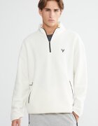 LC WAIKIKI Суитшърт с къс цип Бял