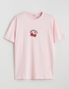 LC WAIKIKI Свободна тениска с шарка Hello Kitty Червен/Бледо розово