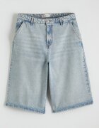 LC WAIKIKI Свободни къси дънки с пришити джобове Светлосин