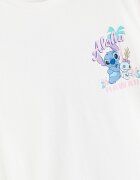 LC WAIKIKI Тениска и къс клин с принт на Stitch Слонова кост/Лилав/Син