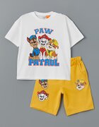 LC WAIKIKI Тениска и панталон с шарка на Paw Patrol - 2 части Червен/Бял/Шафраново жълто
