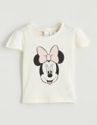 LC WAIKIKI Тениска и шорти с шарка на Minnie Mouse - 2 части Пастелнорозов/Крем