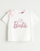 LC WAIKIKI Тениска с принт на Barbie и къса пола-панталон на каре - 2 части Бял/Яркорозово