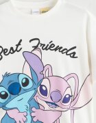 LC WAIKIKI Тениска с принт на Stitch Слонова кост/Лилав/Розово/Син