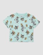 LC WAIKIKI Тениска с принт на Tom&Jerry и къс панталон Аквамарин син
