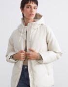 LC WAIKIKI Яке от еко кожа с качулка Бял