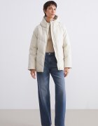 LC WAIKIKI Яке от еко кожа с качулка Бял