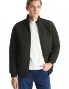 LC WAIKIKI Яке с цип и средновисока яка Тъмнозелен