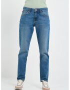 Lee Cooper Дамски boyfriend дънки с леко избеляла визия - Blue - Син