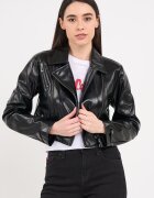Lee Cooper Късо яке с раздвоен ревер Черен