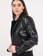 Lee Cooper Късо яке с раздвоен ревер Черен
